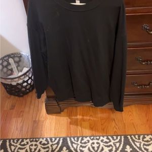 lululemon black perfectly oversized crew!!
